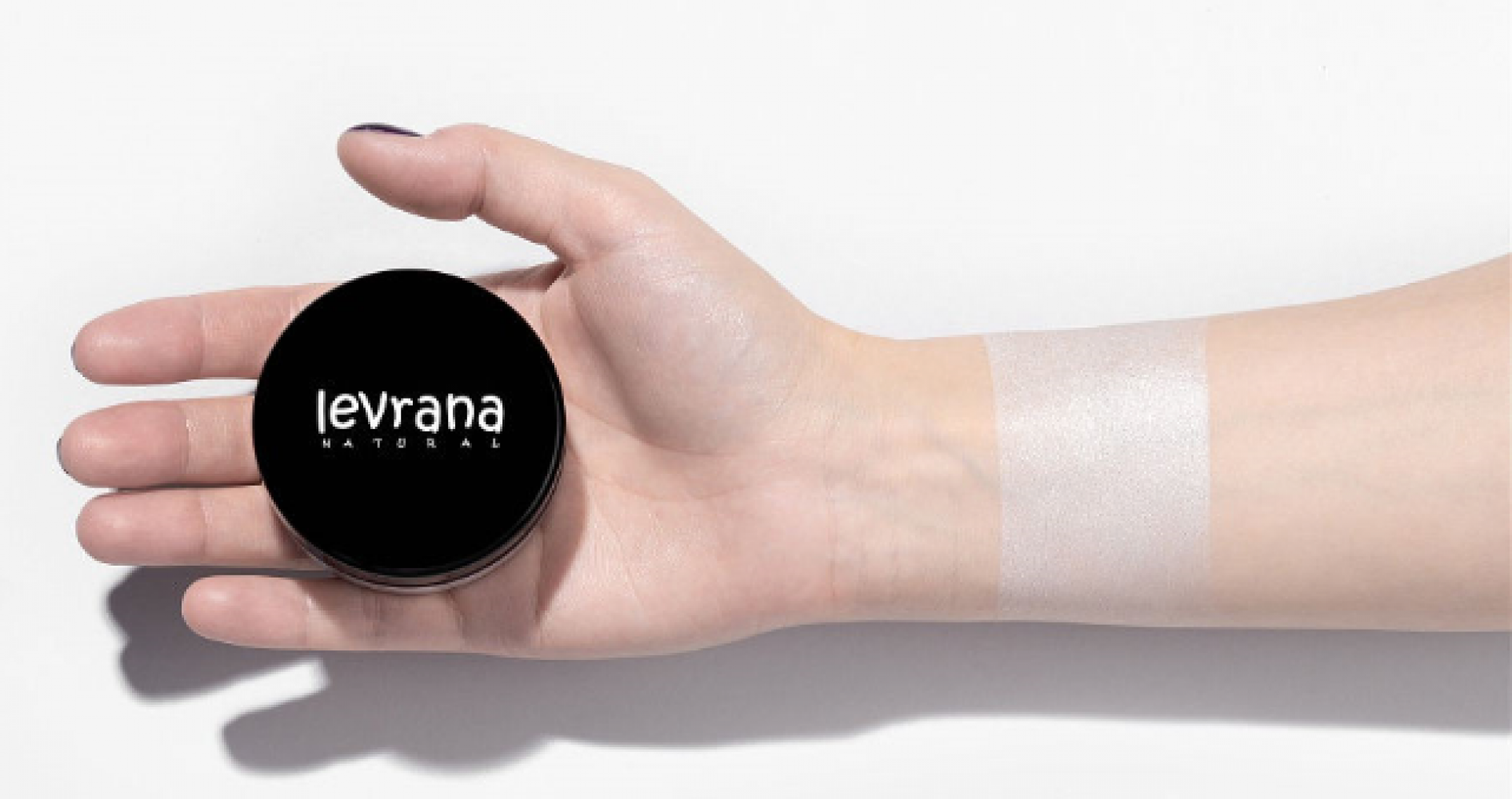 Хайлайтер сухой минеральный «Light beam» (серебро), Levrana, 5 гр