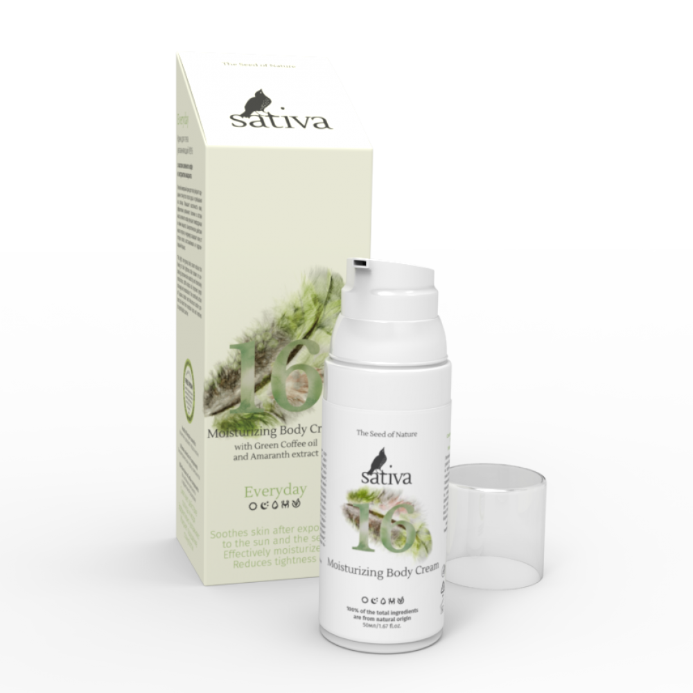 Крем для тела увлажняющий №16 Sativa, 50мл