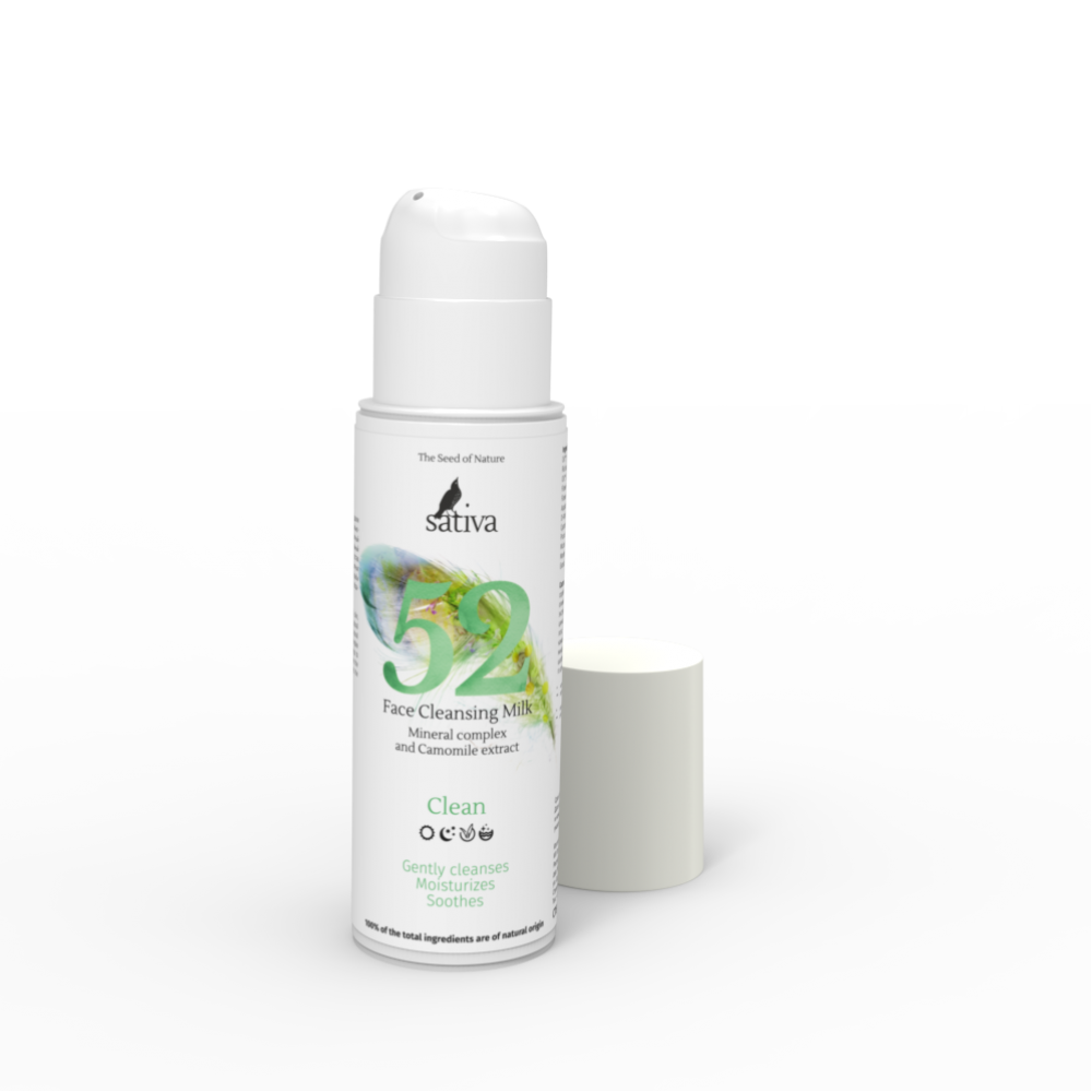Молочко для лица очищающее №52 Sativa, 150мл