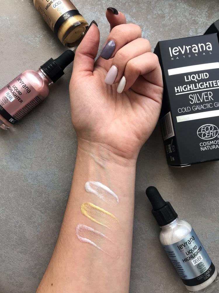 Жидкий хайлайтер Сold galactic glow (серебро) Levrana, 30мл